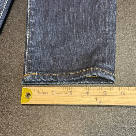 J Crew Toothpick Ankle Blue Whiskered Jeans Dark Wash Women's Size 28 - Picture 15 of 15